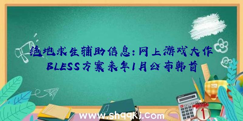 绝地求生辅助信息：网上游戏大作BLESS方案来年1月公布韩首测时程