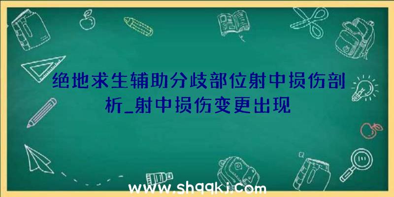 绝地求生辅助分歧部位射中损伤剖析_射中损伤变更出现