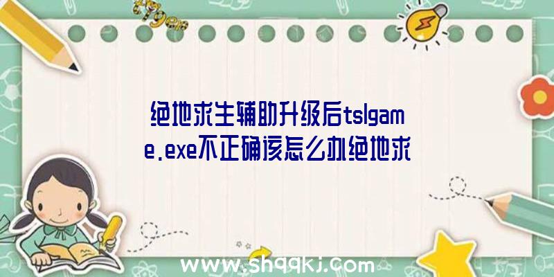 绝地求生辅助升级后tslgame.exe不正确该怎么办绝地求生辅助t