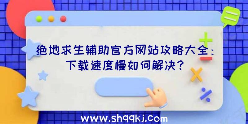 绝地求生辅助官方网站攻略大全：下载速度慢如何解决？