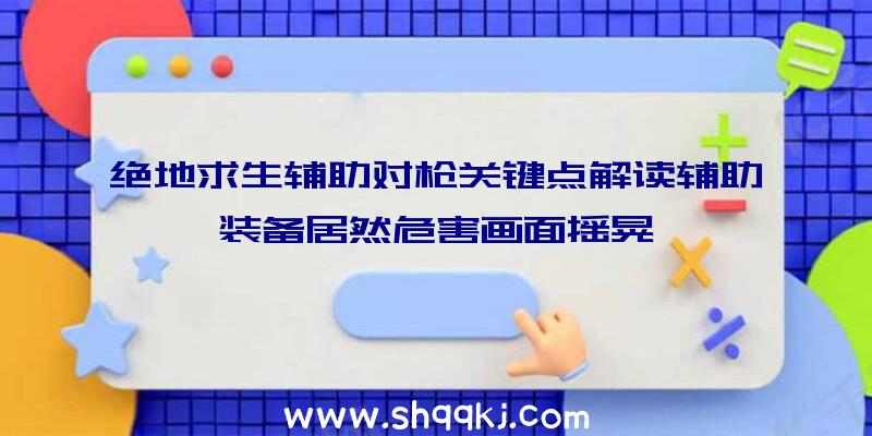 绝地求生辅助对枪关键点解读辅助装备居然危害画面摇晃