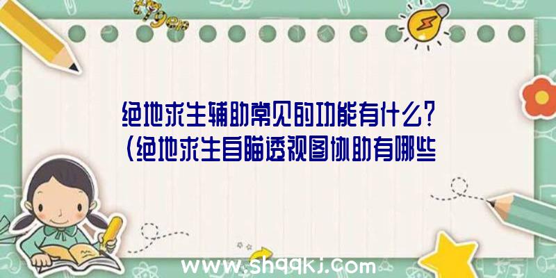 绝地求生辅助常见的功能有什么？（绝地求生自瞄透视图协助有哪些要掌握的）