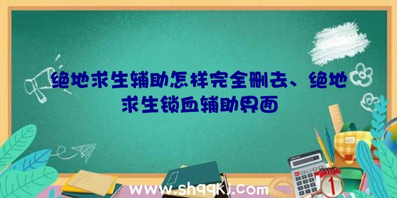 绝地求生辅助怎样完全删去、绝地求生锁血辅助界面