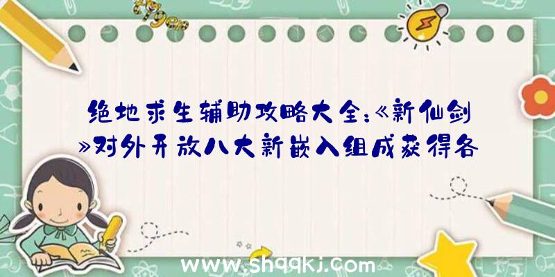 绝地求生辅助攻略大全：《新仙剑》对外开放八大新嵌入组成获得各种各样特性加持