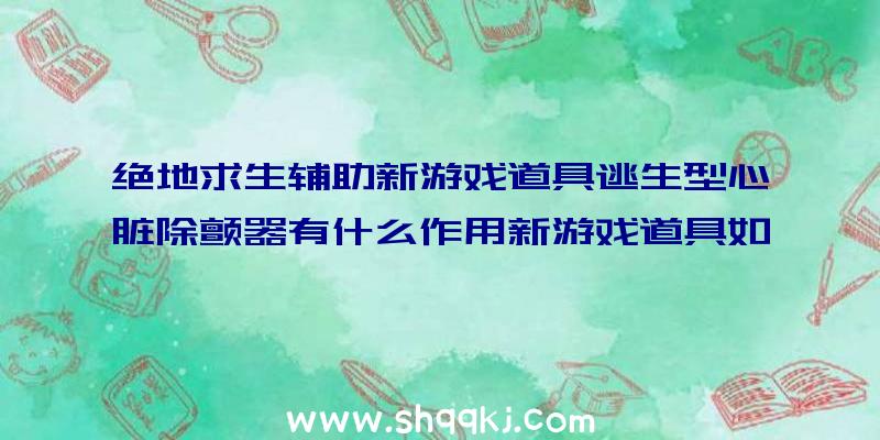 绝地求生辅助新游戏道具逃生型心脏除颤器有什么作用新游戏道具如何使用