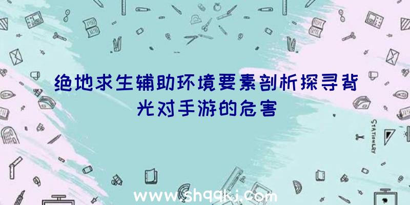 绝地求生辅助环境要素剖析探寻背光对手游的危害