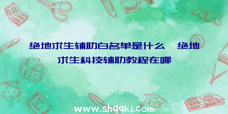 绝地求生辅助白名单是什么、绝地求生科技辅助教程在哪