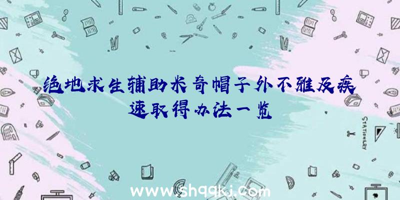 绝地求生辅助米奇帽子外不雅及疾速取得办法一览