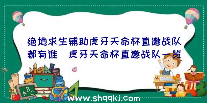 绝地求生辅助虎牙天命杯直邀战队都有谁_虎牙天命杯直邀战队一览