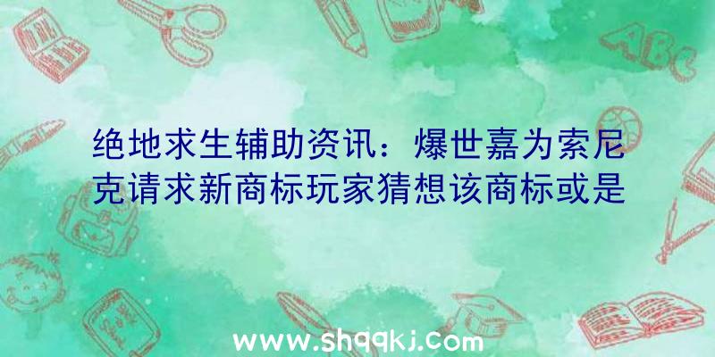 绝地求生辅助资讯：爆世嘉为索尼克请求新商标玩家猜想该商标或是新作题目！