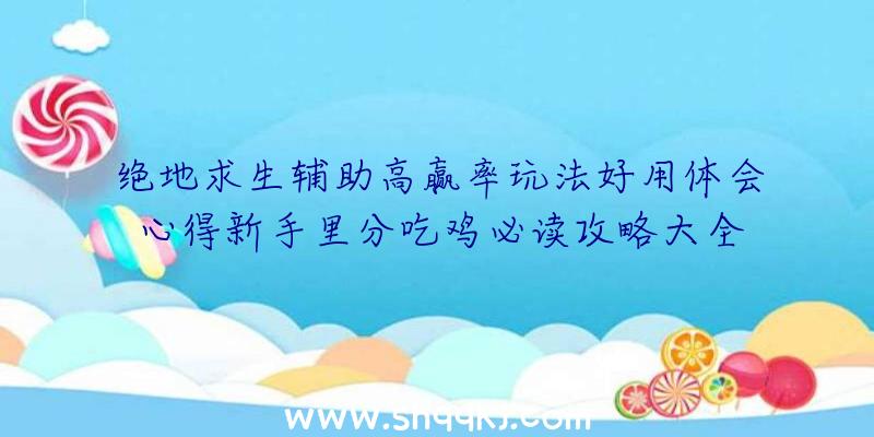 绝地求生辅助高赢率玩法好用体会心得新手里分吃鸡必读攻略大全