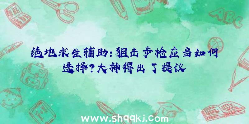 绝地求生辅助：狙击步枪应当如何选择？大神得出了提议