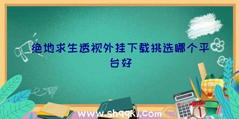 绝地求生透视外挂下载挑选哪个平台好