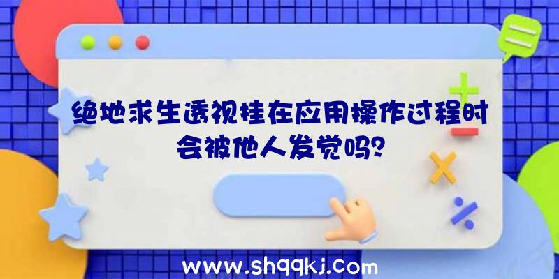 绝地求生透视挂在应用操作过程时会被他人发觉吗？