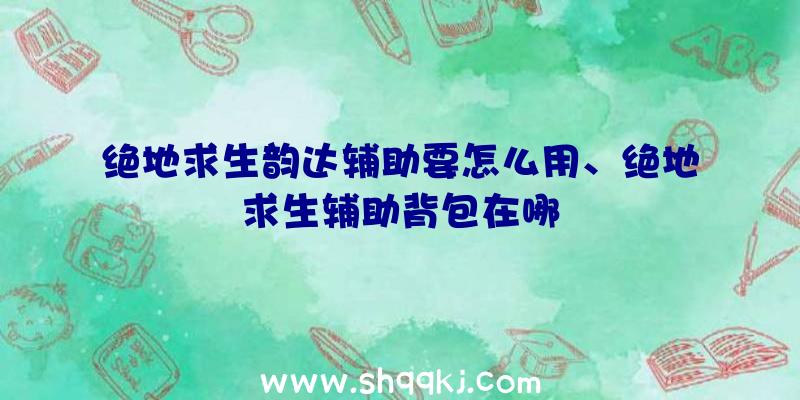 绝地求生韵达辅助要怎么用、绝地求生辅助背包在哪