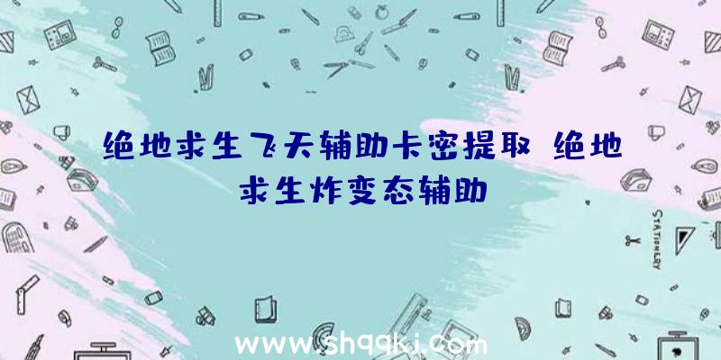 绝地求生飞天辅助卡密提取、绝地求生炸变态辅助