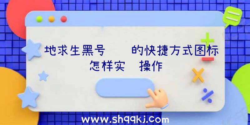 绝地求生黑号选购的快捷方式图标怎样实际操作