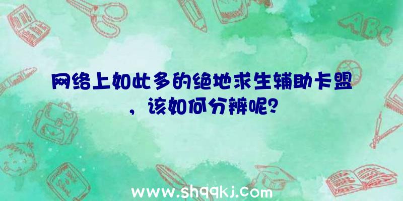 网络上如此多的绝地求生辅助卡盟，该如何分辨呢？