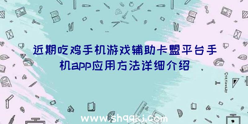 近期吃鸡手机游戏辅助卡盟平台手机app应用方法详细介绍